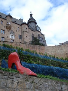 Cinderella's slipper on the 'Grimm trail' below Marburg castle.