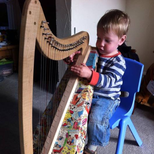 cardboard harp
